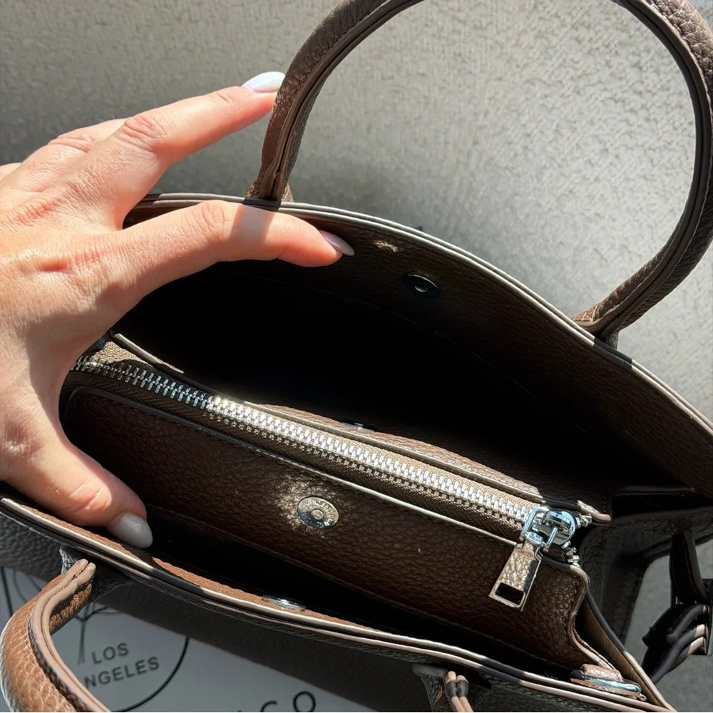 Melie Bianco Marlo Espresso Recycled Vegan Top Handle Bag(new in a box with tag) - Picture 9 of 14